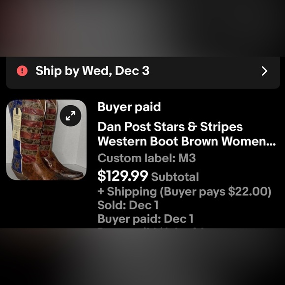 SOLD on eBay!! Dan Post Women's Stars & Stripes Western Boots Size: 8.5 - Picture 16 of 16